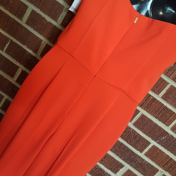 Trina Turk Sunbeam Keyhole Elegant Jumpsuit 2 Clemson Orange - Picture 7 of 10
